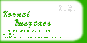 kornel musztacs business card