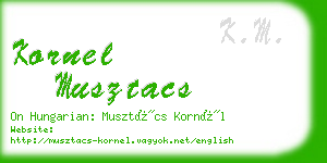 kornel musztacs business card